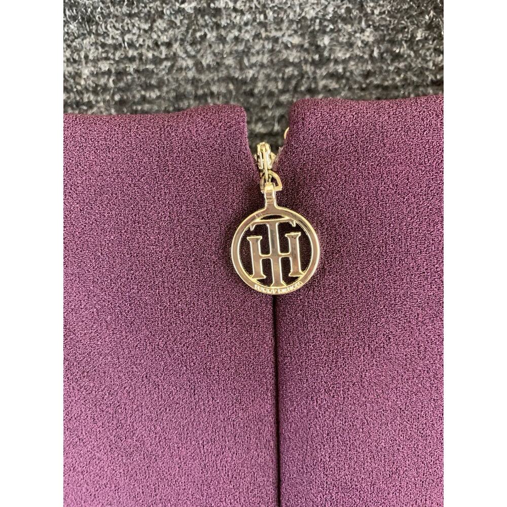Tommy Hilfiger Plum Shift Dress Women Sz 6 NWOT Burgundy Mod Workwear Office $99 - Picture 11 of 13